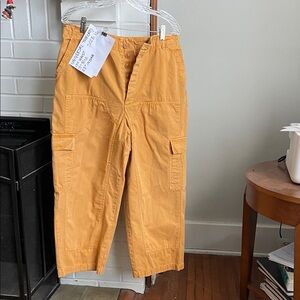 Universal Thread gold/orange pants all cotton wide leg cargo style